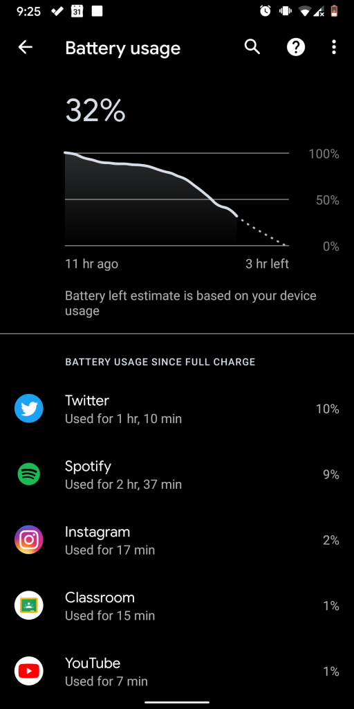 Battery Life Update 